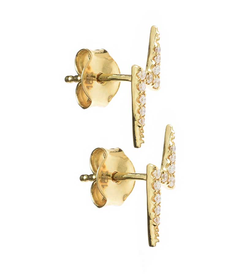 18CT GOLD DIAMOND EARRINGS - Image 2 of 3