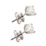 18CT WHITE GOLD DIAMOND EARRINGS