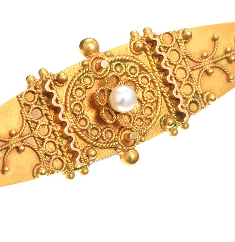 15CT GOLD SEED PEARL BROOCH - Image 2 of 3