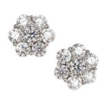 18CT WHITE GOLD DIAMOND EARRINGS