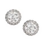 18CT WHITE GOLD DIAMOND EARRINGS