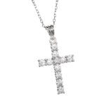 18CT WHITE GOLD DIAMOND NECKLACE