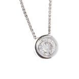 18CT WHITE GOLD DIAMOND NECKLACE