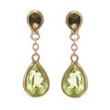 9CT GOLD PERIDOT EARRINGS