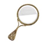 GOLD-TONE HAND MIRROR