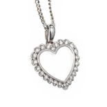 9CT WHITE GOLD DIAMOND NECKLACE