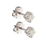 18CT WHITE GOLD DIAMOND EARRINGS