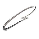 9CT WHITE GOLD DIAMOND BANGLE