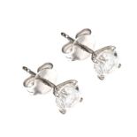 18CT WHITE GOLD DIAMOND STUD EARRINGS