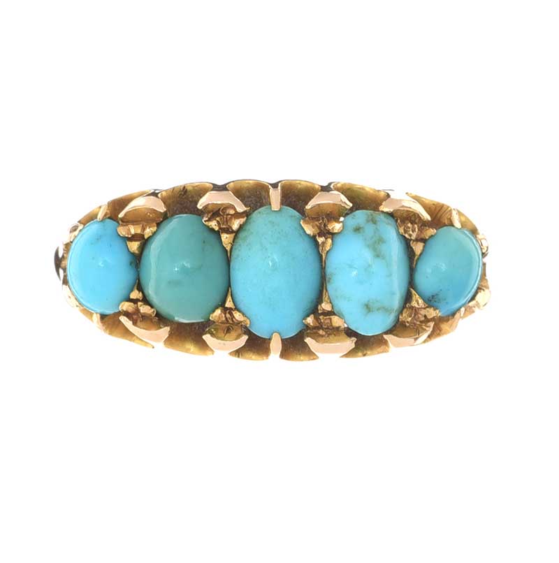 MID-CARAT GOLD TURQUOISE RING