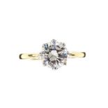 18CT GOLD DIAMOND SOLITAIRE RING