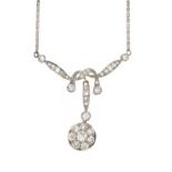 ART DECO PLATINUM AND GOLD DIAMOND NECKLACE