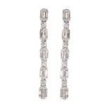 18CT WHITE GOLD DIAMOND EARRINGS