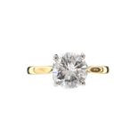 18CT GOLD AND PLATINUM DIAMOND SOLITAIRE RING