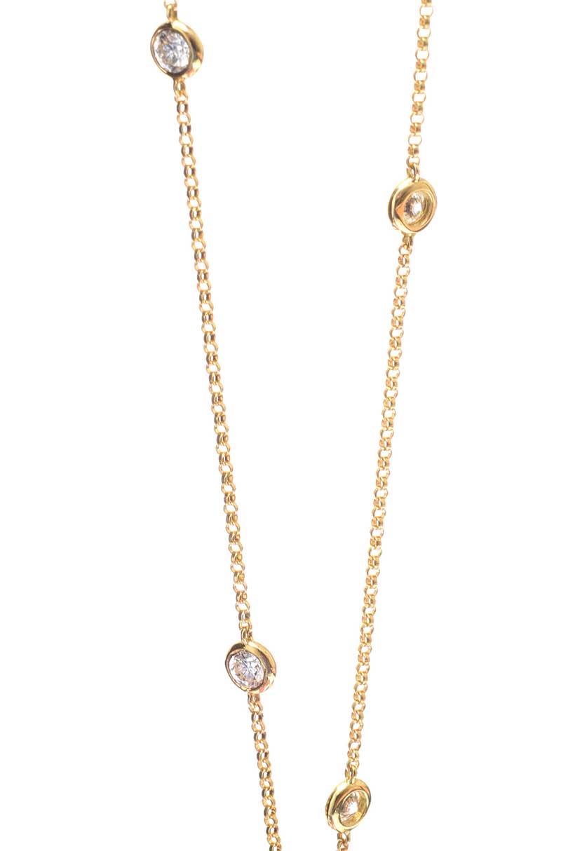 18CT GOLD DIAMOND NECKLACE - Image 3 of 3