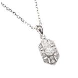 18CT WHITE GOLD DIAMOND NECKLACE