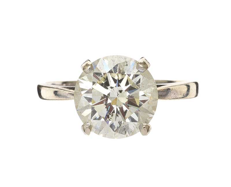 14CT WHITE GOLD DIAMOND SOLITAIRE RING