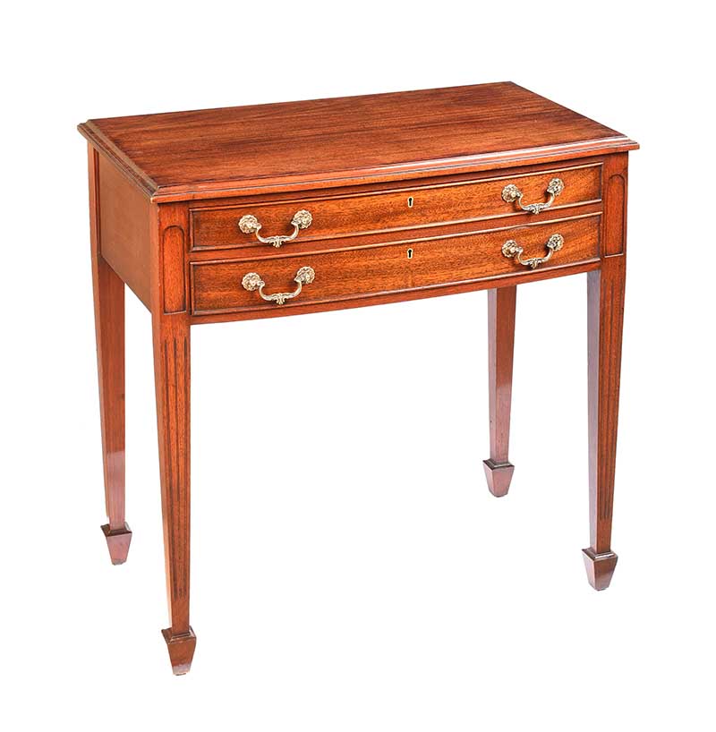 MAHOGANY TWO DRAWER CUTLERY TABLE