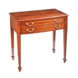 MAHOGANY TWO DRAWER CUTLERY TABLE