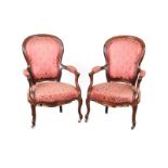 PAIR OF VICTORIAN ARMCHAIRS