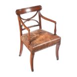 GEORGIAN MAHOGANY DESK CHAIR