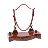 EDWARDIAN INLAID MAHOGANY DRESSING TABLE MIRROR