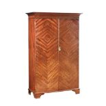 MAHOGANY BOW FRONT WARDROBE