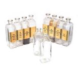 SET OF TEN CHEMIST BOTTLES