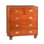 VICTORIAN CAMPAIGN CHEST OF DRAWERS