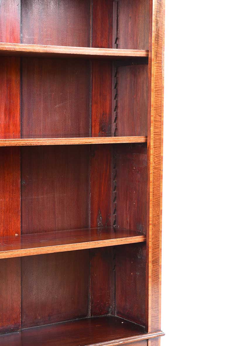 EDWARDIAN INLAID MAHOGANY OPEN BOOKCASE - Image 2 of 5