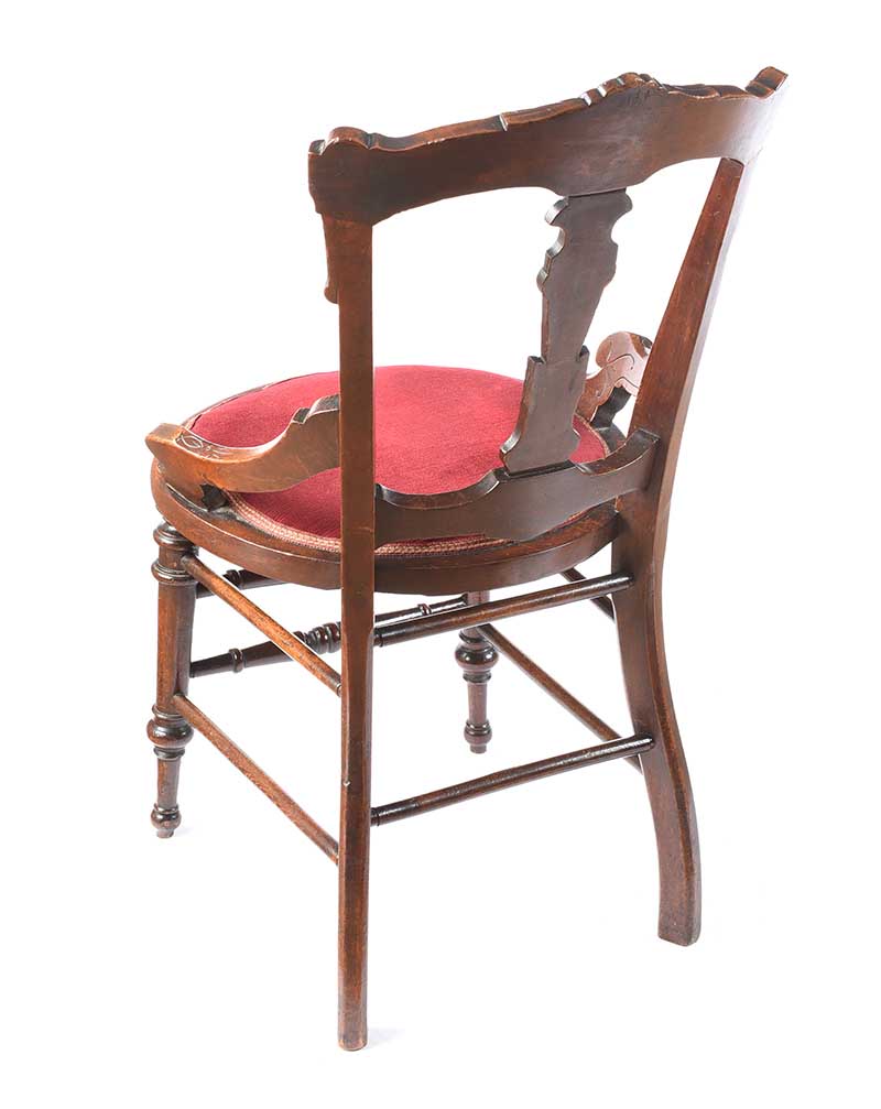 VICTORIAN MAHOGANY DESK CHAIR - Image 6 of 6