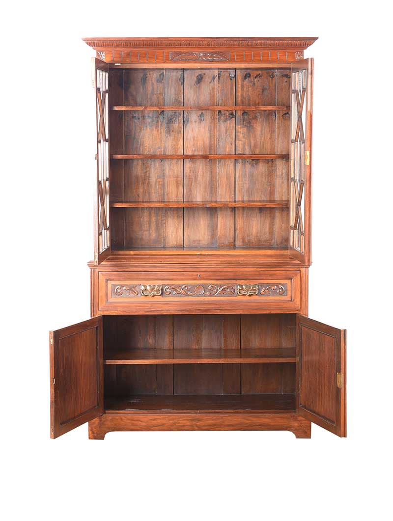 VICTORIAN MAHOGANY TWO DOOR BOOKCASE - Image 13 of 15