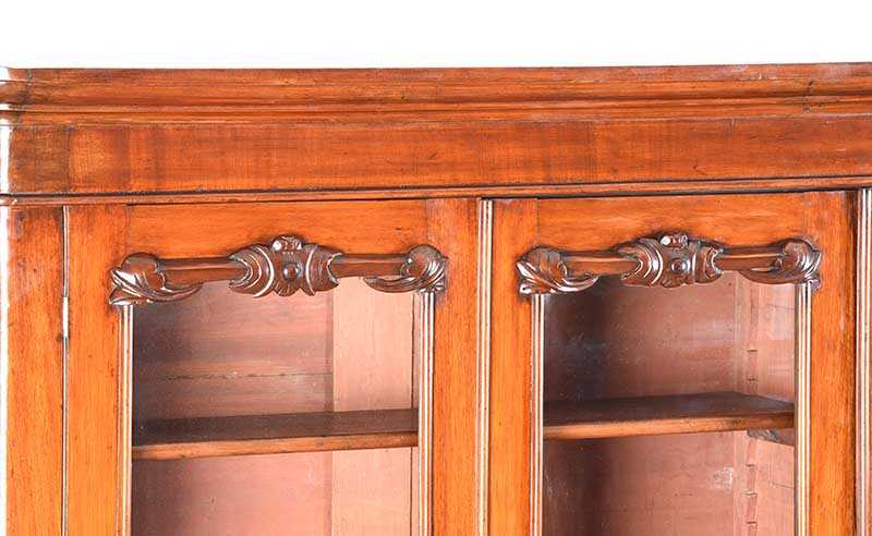 VICTORIAN MAHOGANY THREE DOOR BOOKCASE - Image 3 of 12