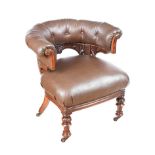 STRAHAN OF DUBLIN LEATHER DESK CHAIR