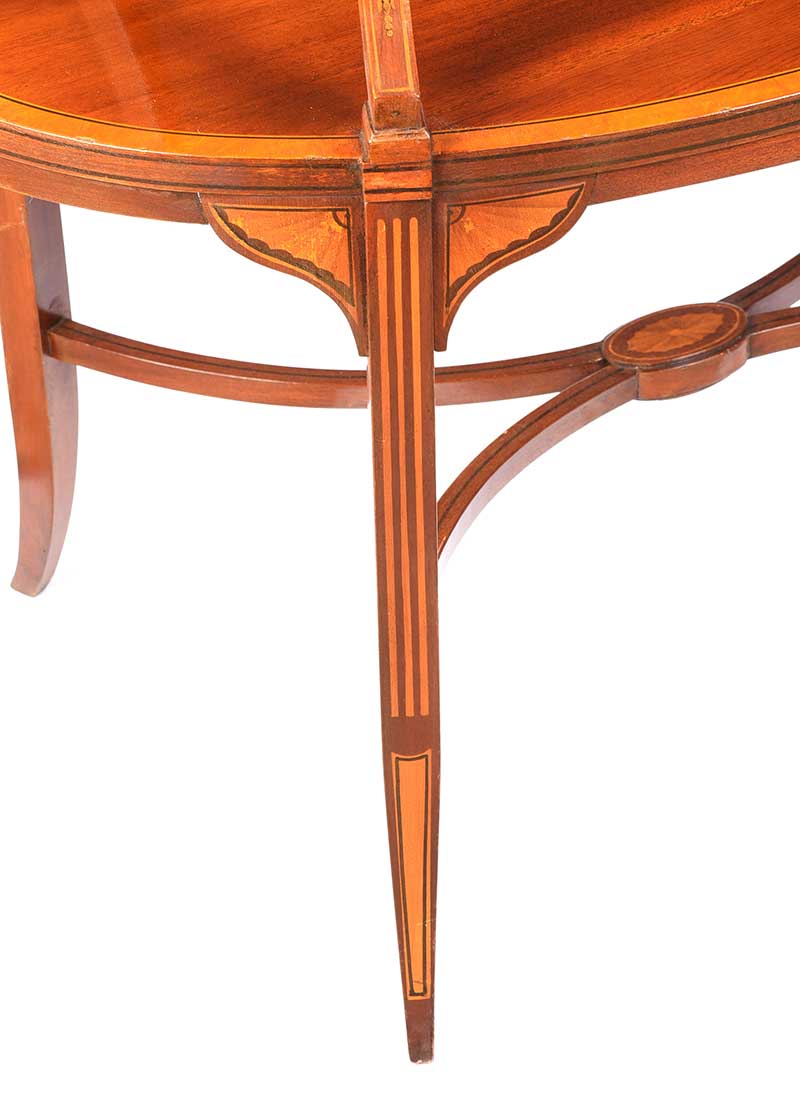 EDWARDIAN INLAID MAHOGANY ETAGERE - Image 3 of 5