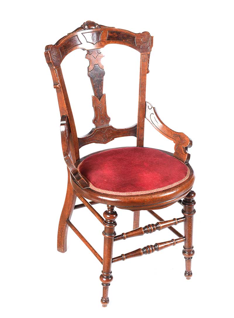 VICTORIAN MAHOGANY DESK CHAIR