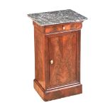 VICTORIAN MAHOGANY MARBLE TOP PEDESTAL