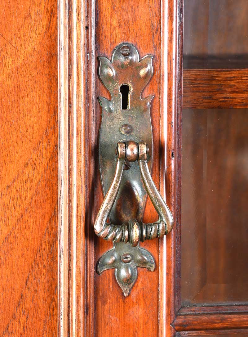 VICTORIAN MAHOGANY TWO DOOR BOOKCASE - Image 8 of 15