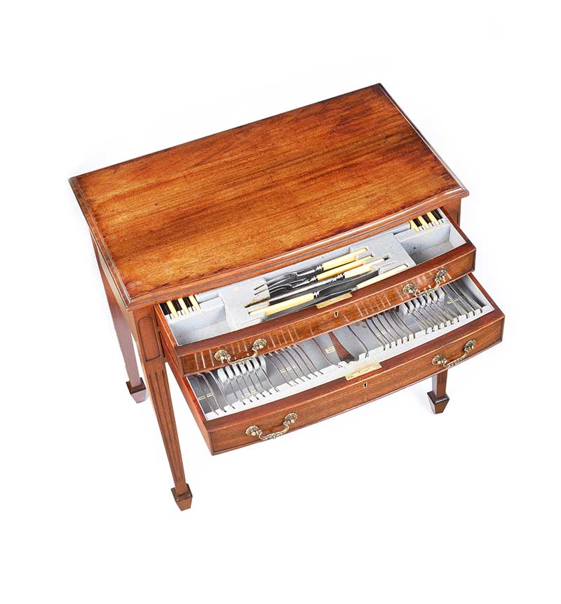 MAHOGANY TWO DRAWER CUTLERY TABLE - Image 2 of 8