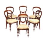 SET OF SIX VICTORIAN BUTTON BACK DINING ROOM CHAIRS