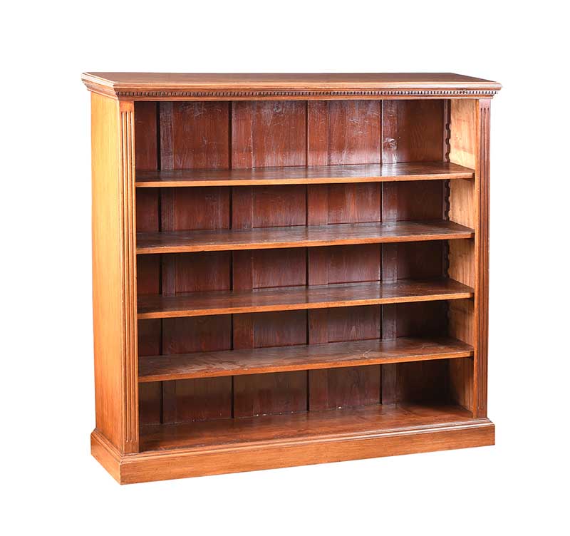 PAIR OF EDWARDIAN MAHOGANY OPEN BOOKCASES - Image 5 of 6