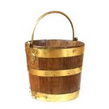 BRASS BOUND LOG BUCKET