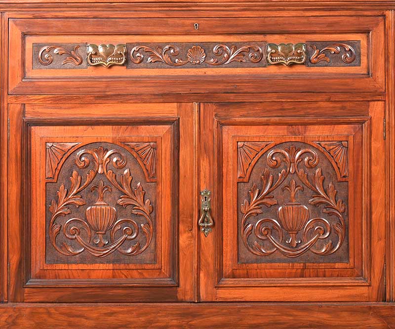 VICTORIAN MAHOGANY TWO DOOR BOOKCASE - Image 11 of 15