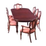 NINE PIECE MAHOGANY DINING ROOM SUITE