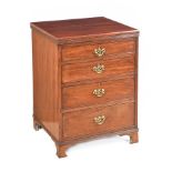 GEORGIAN MAHOGANY FOUR DRAWER CHEST