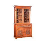 VICTORIAN MAHOGANY TWO DOOR BOOKCASE