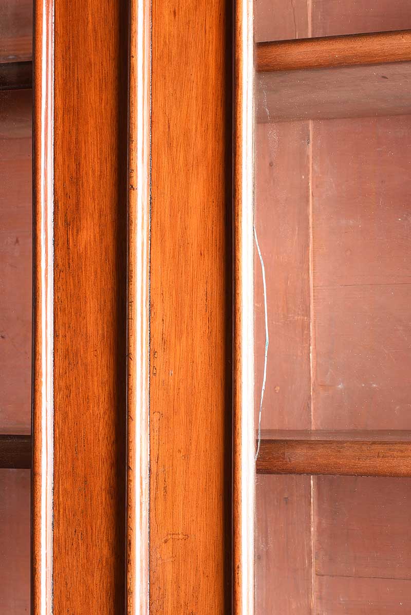 VICTORIAN MAHOGANY THREE DOOR BOOKCASE - Image 12 of 12