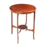 EDWARDIAN INLAID MAHOGANY LAMP TABLE