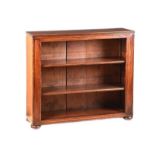 REGENCY MAHOGANY OPEN BOOKCASE