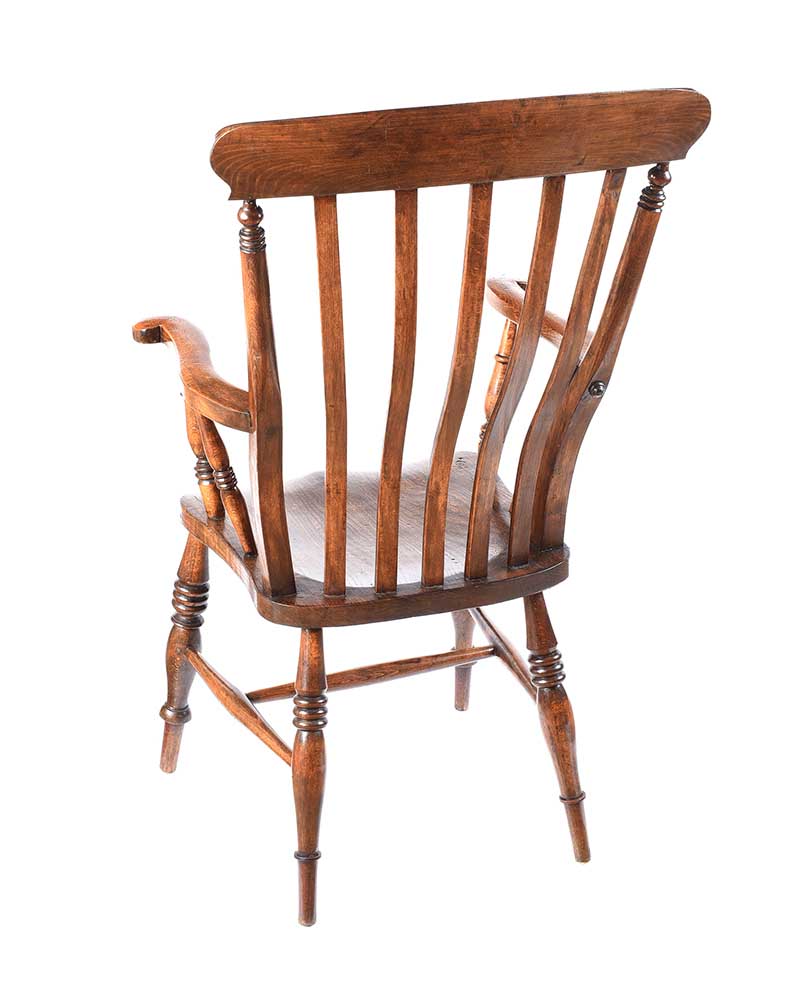 ELM RAIL BACK COUNTRY ARMCHAIR - Image 6 of 6